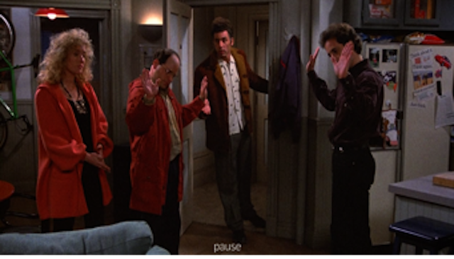 Still from Seinfeld, “The Outing” (Season 4, Episode 17, 1993)