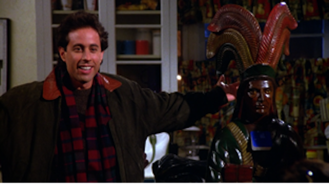 Still from Seinfeld, “The Cigar Store Indian” (Season 5, Episode 10, 1993)
